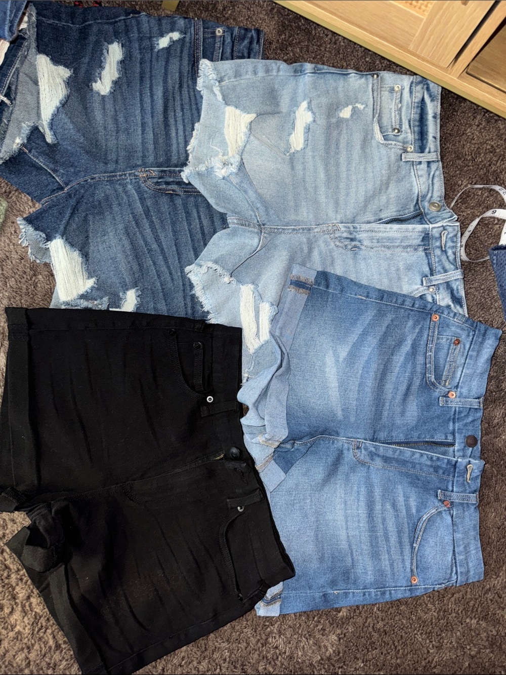 NOBO 4 Denim Shorts - Light Dark Blue Black 🍧🍒🍓